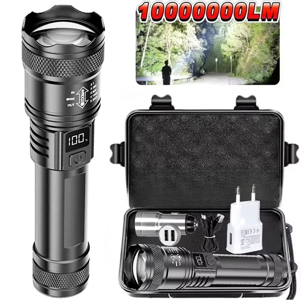 Outdoor Camping Adventure Lamp - 100000LM Super Bright Flashlight Type-C Rechargeable