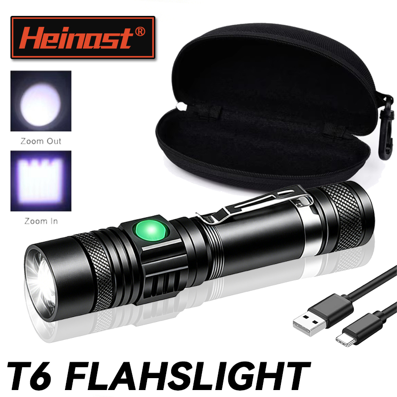 Outdoor Camping Adventure Lamp - T6 LED Rechargeable Flashlight,18650 Zoomable Torch,