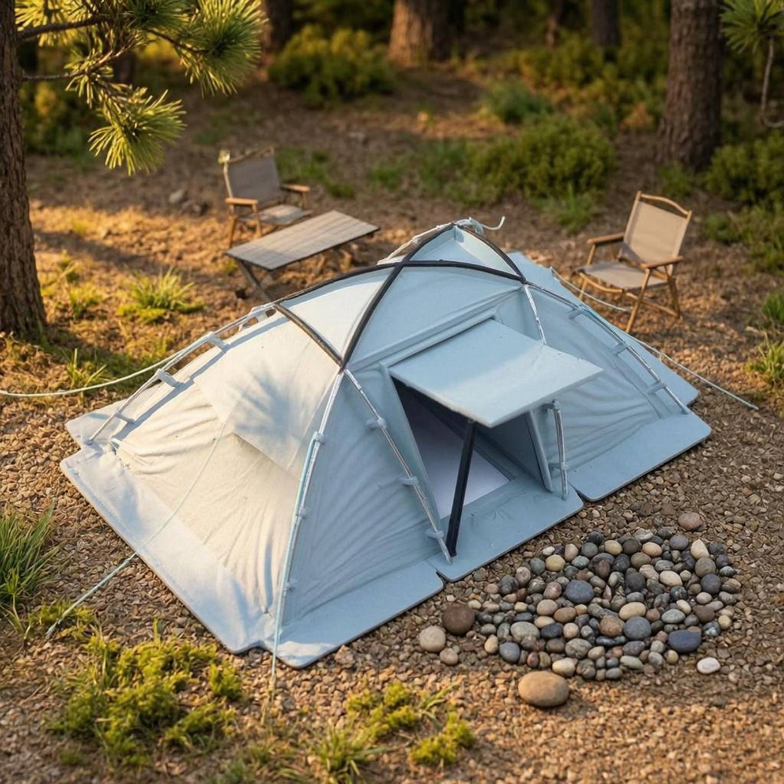 Outdoor Camping Tent - Miniature Camping Tent Dome-Shaped Resin Tent