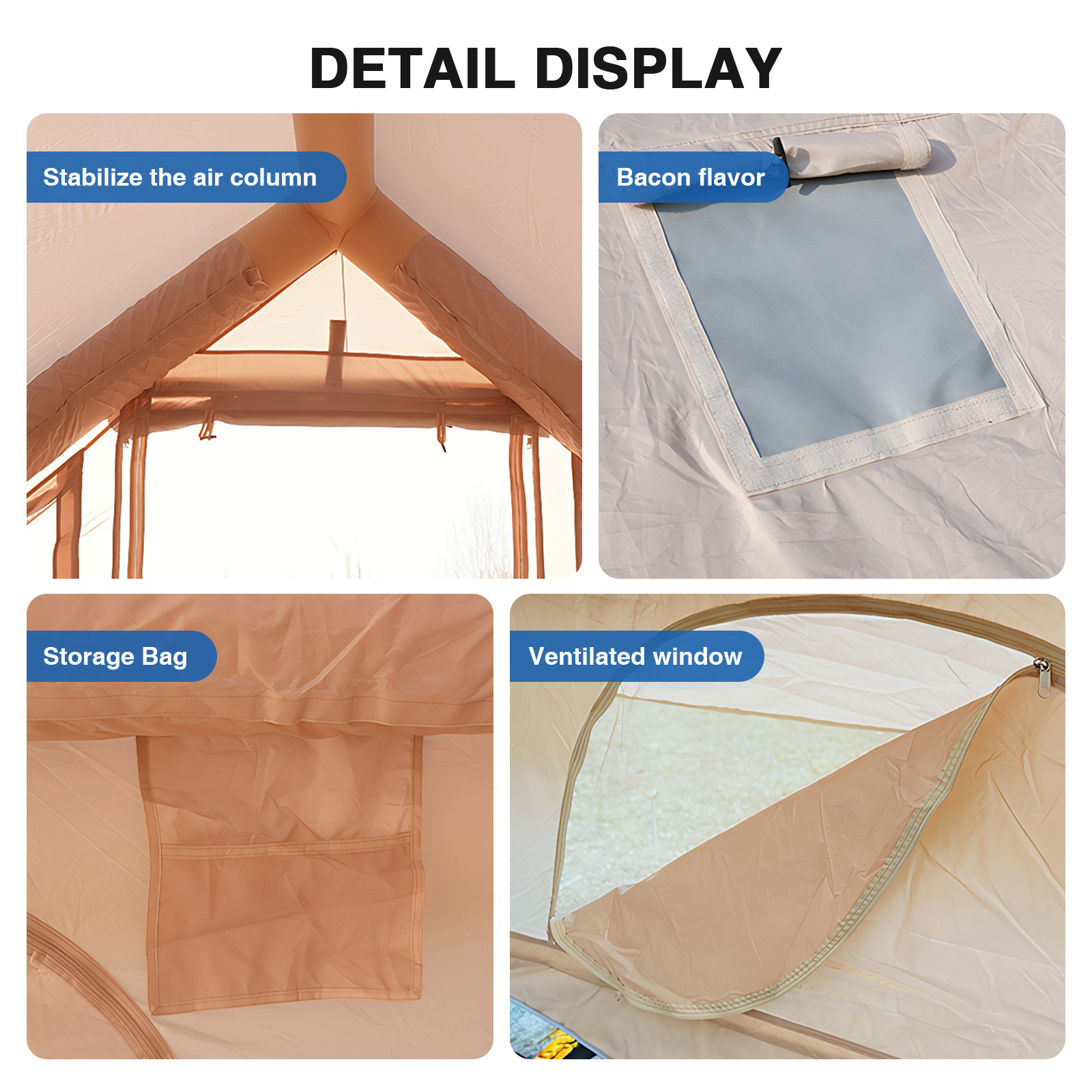 Outdoor Camping And Glamping - Inflatable Camping Tent Waterproof Oxford Glamping