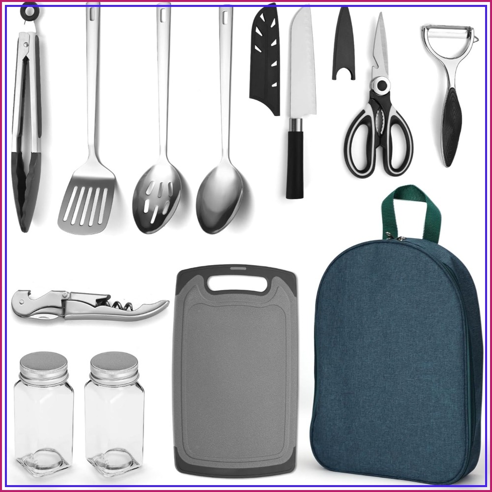 Outdoor Camping Kit - Camping Cooking Utensil Set 10 Piece,