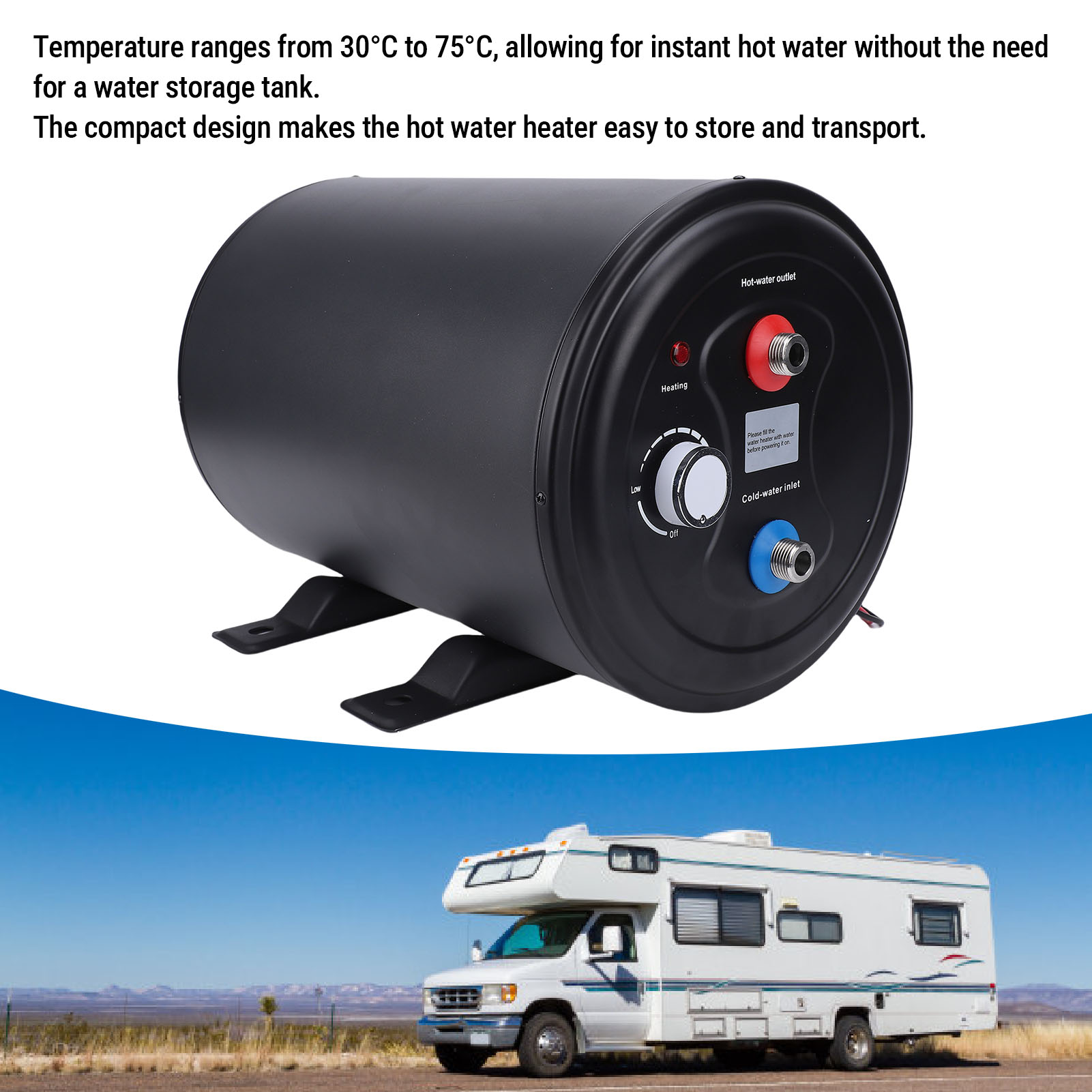 Outdoor Camping Hot Water Heater - Water Heater Tankless 10L Portable Hot