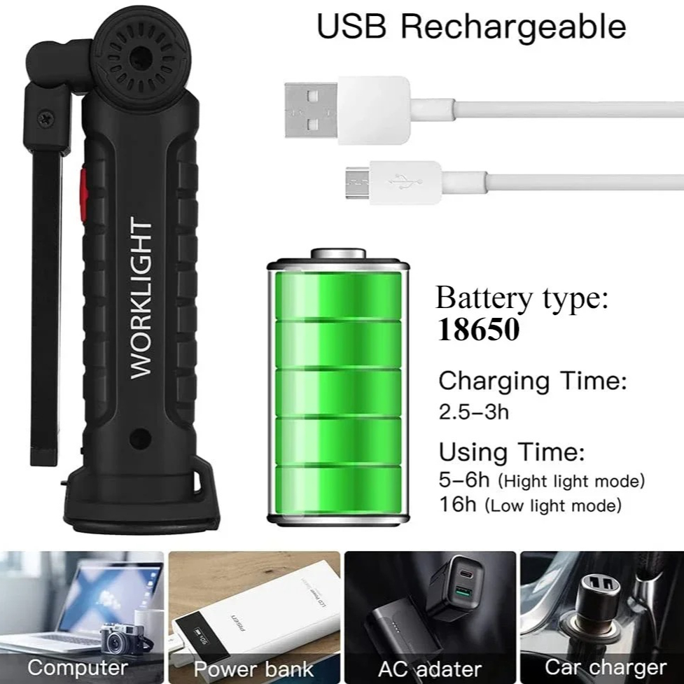 Portable COB LED Flashlight US - Outdoor Camping Light Portable のレビューと価格
