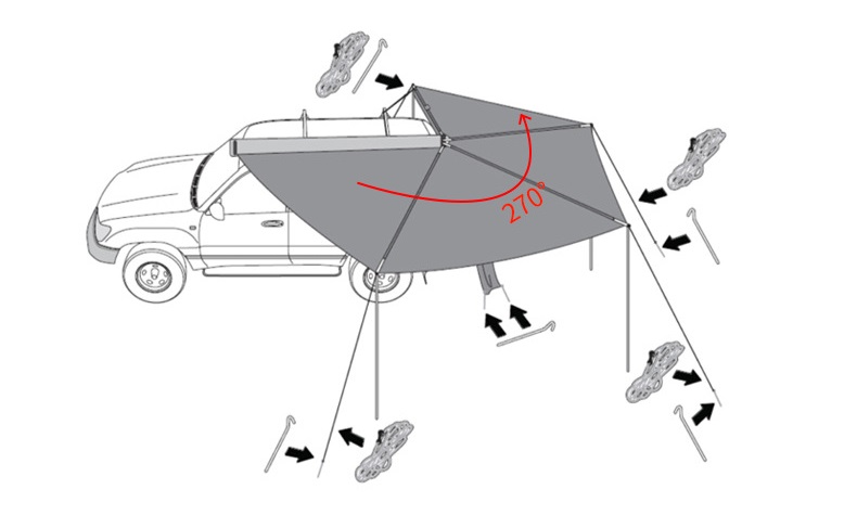 Off-road Car Side Roof Top Ten - Outdoor Camping Tent のレビューと価格