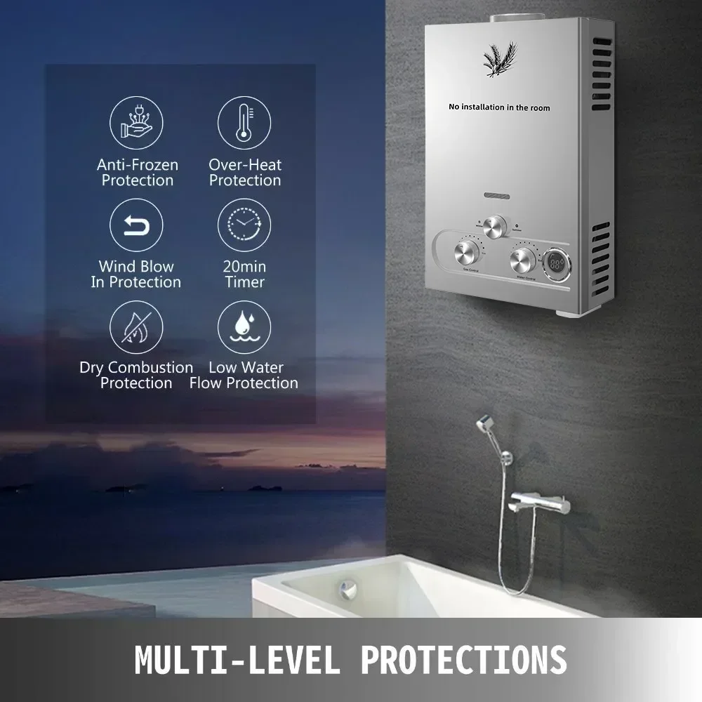 SIHAO 12L 16L 18L GPM LPG Gas  - Outdoor Camping Hot Water Heater のレビューと価格