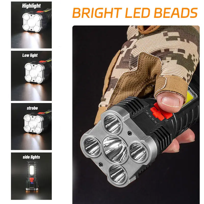 5 LED High Power Led Flashligh - Outdoor Camping Adventure Lamp のレビューと価格