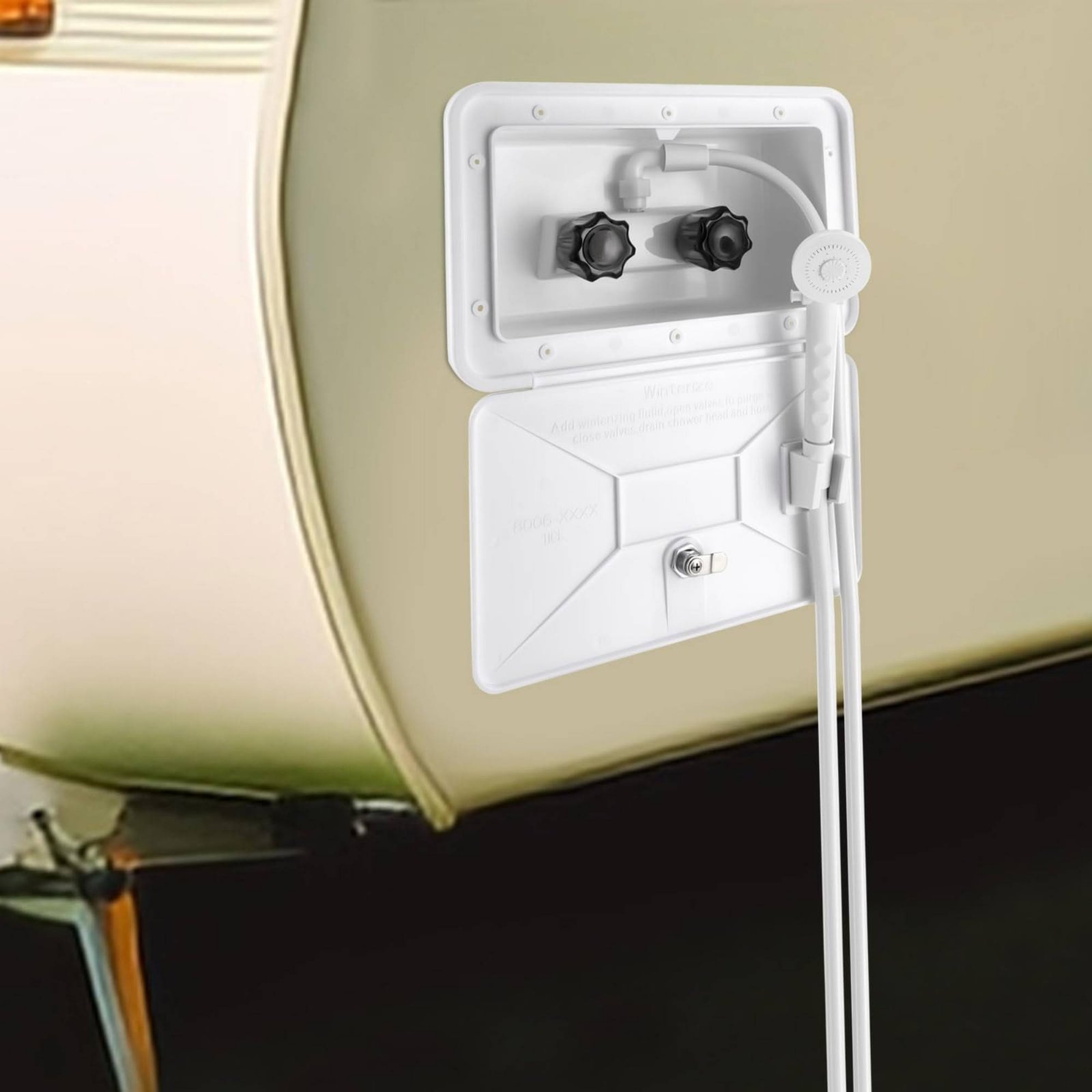 RV Exterior Shower Box Compact - Outdoor Camping Kit のレビューと価格