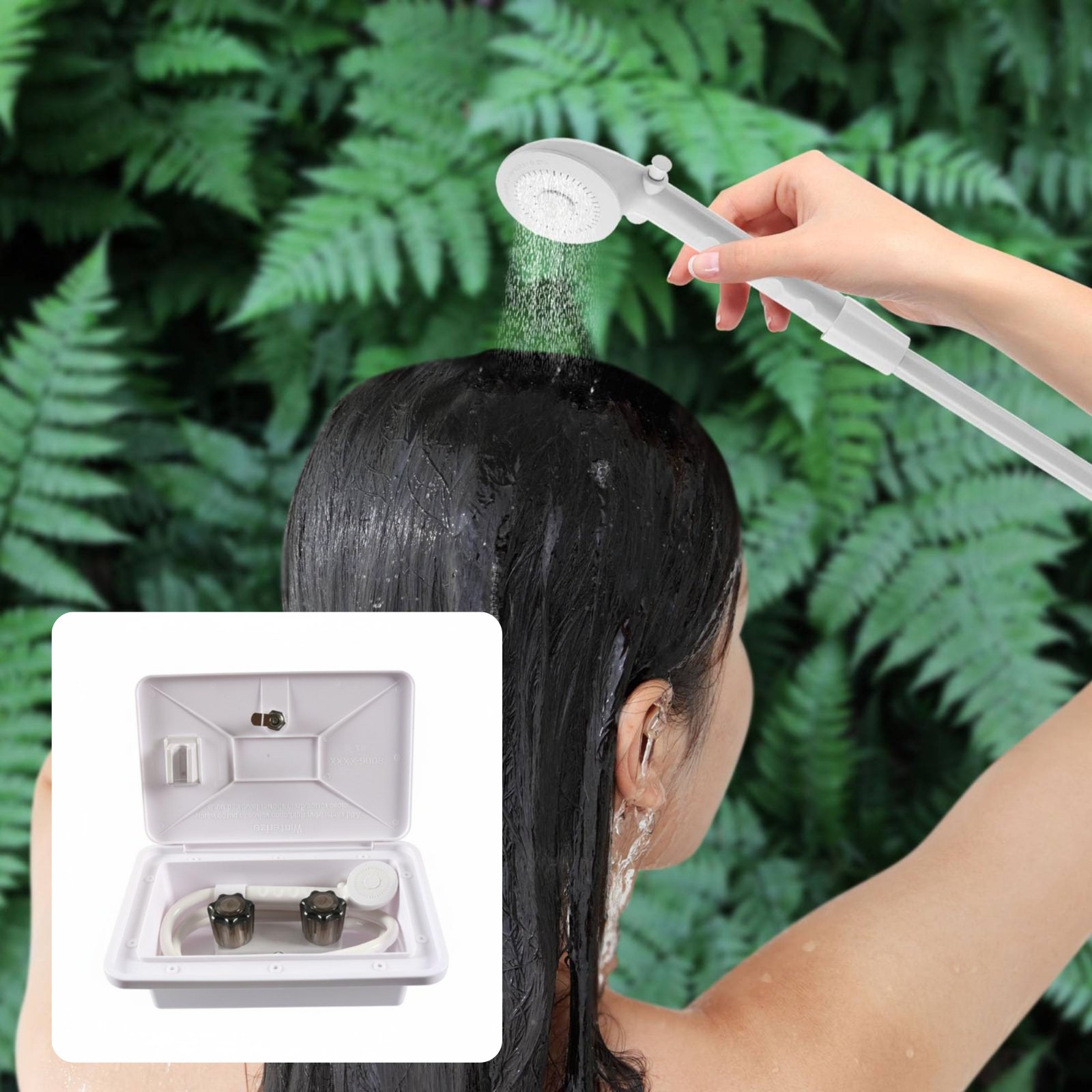 RV Exterior Shower Box Compact - Outdoor Camping Kit のレビューと価格