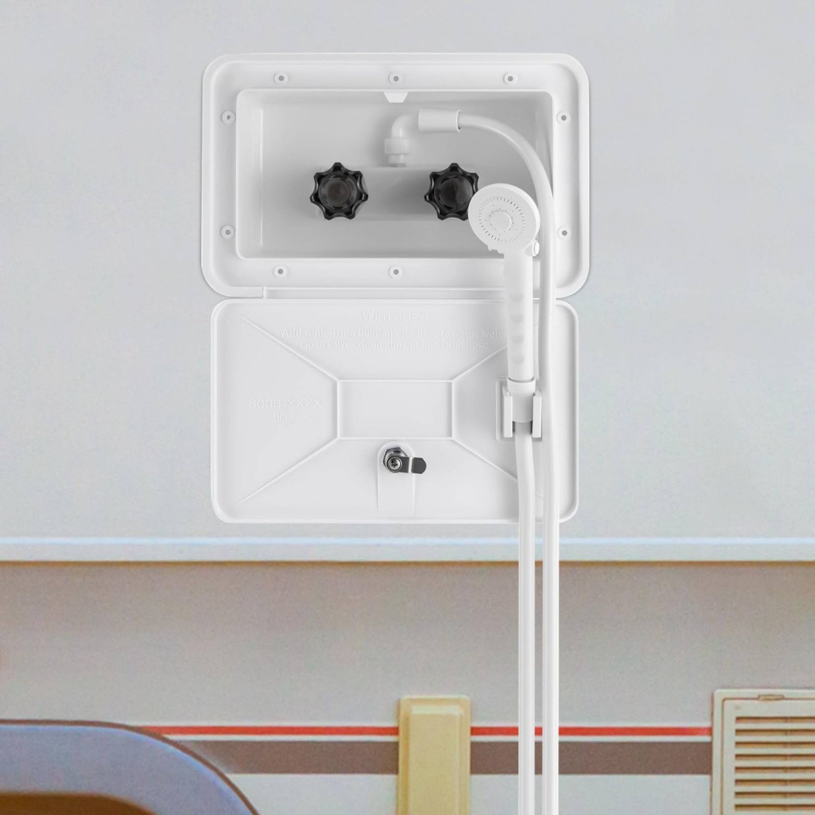 RV Exterior Shower Box Compact - Outdoor Camping Kit のレビューと価格