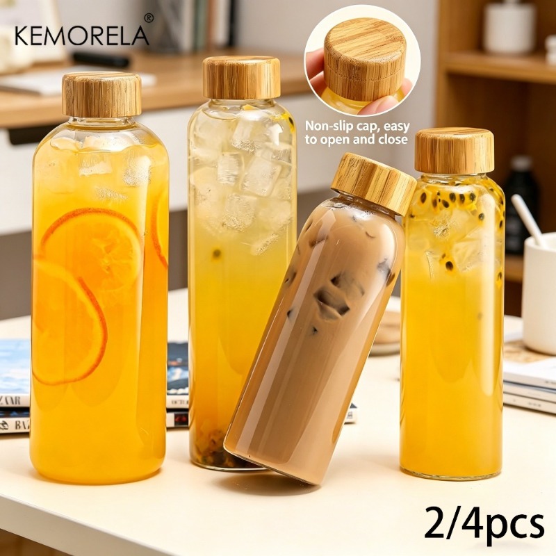 2/4PCS Glass Sports Water Bott - Outdoor Camping Activities For Adults のレビューと価格