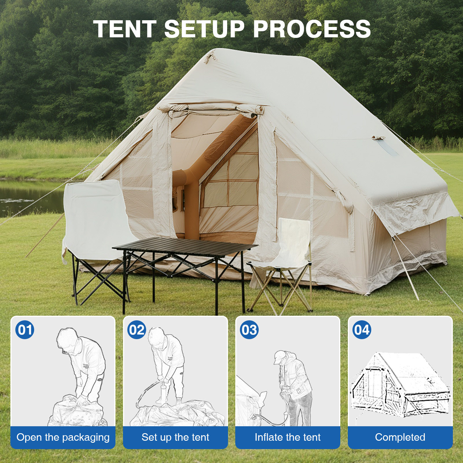 Inflatable Camping Tent Waterp - Outdoor Camping And Glamping のレビューと価格