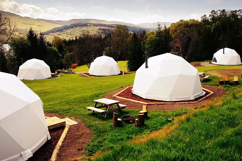 Custom White Round Soundproof  - Outdoor Camping And Glamping のレビューと価格