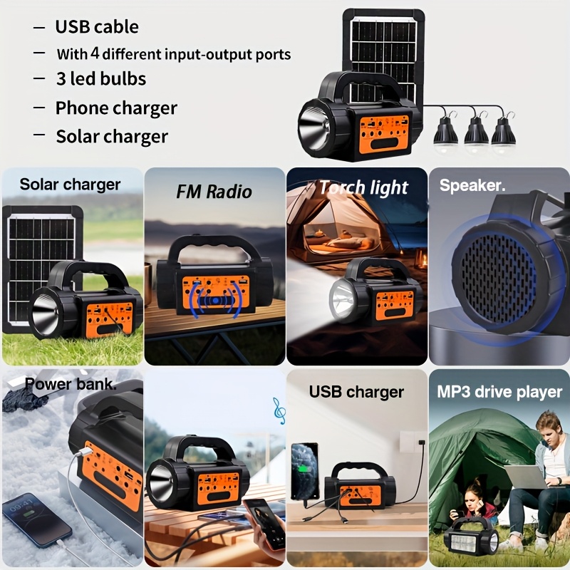 Solar Rechargeable Camping Lig - Outdoor Camping Kit のレビューと価格