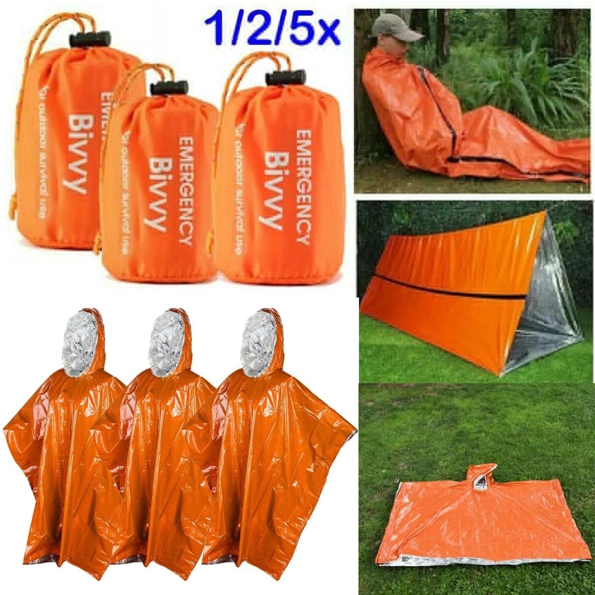 Emergency Sleeping Bag Thermal - Outdoor Camping Activities For Adults のレビューと価格