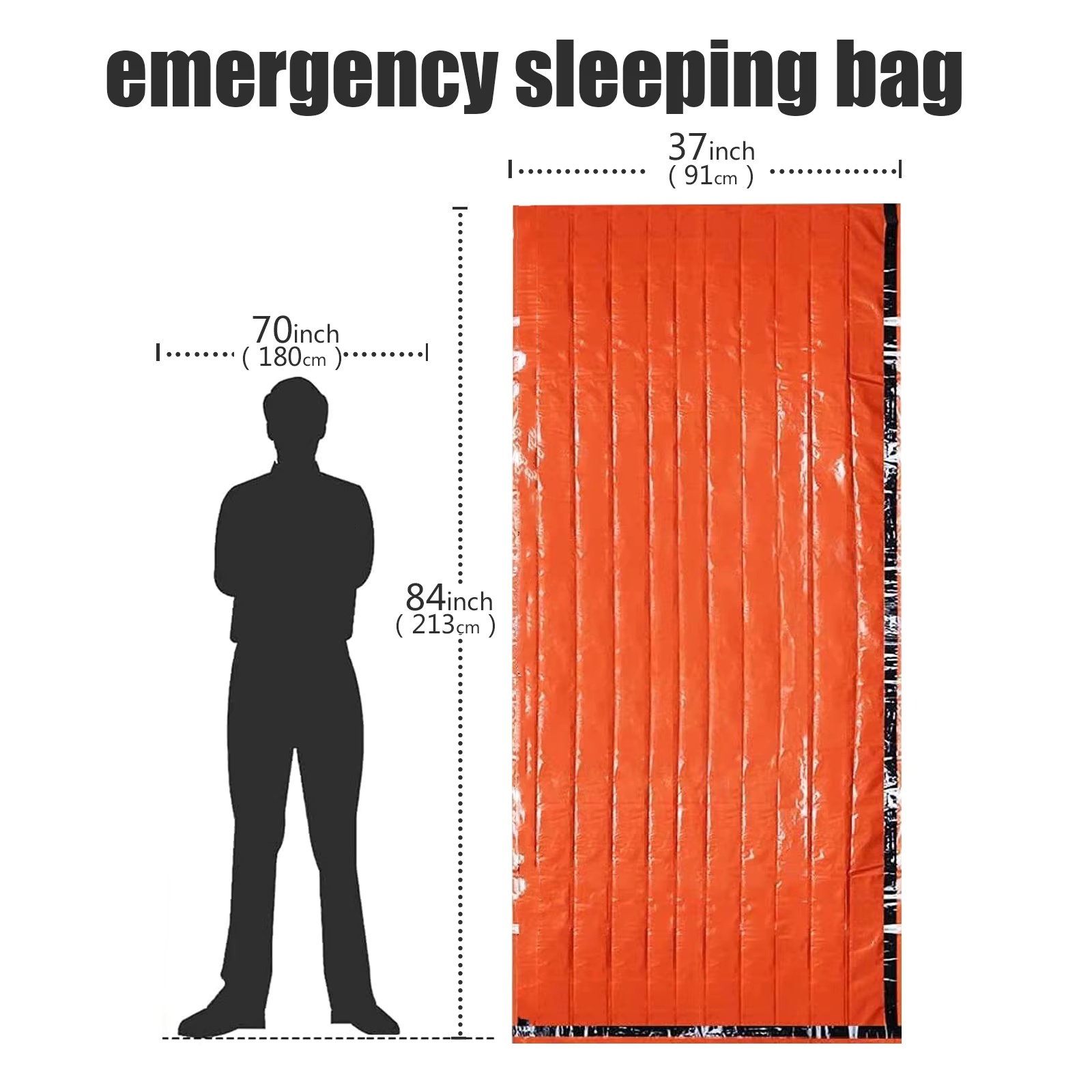 Emergency Sleeping Bag Thermal - Outdoor Camping Activities For Adults のレビューと価格