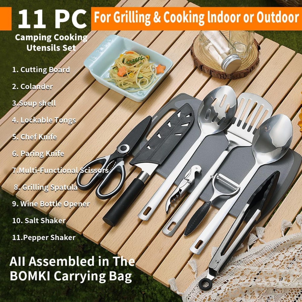 Camping Cooking Utensil Set 10 - Outdoor Camping Kit のレビューと価格