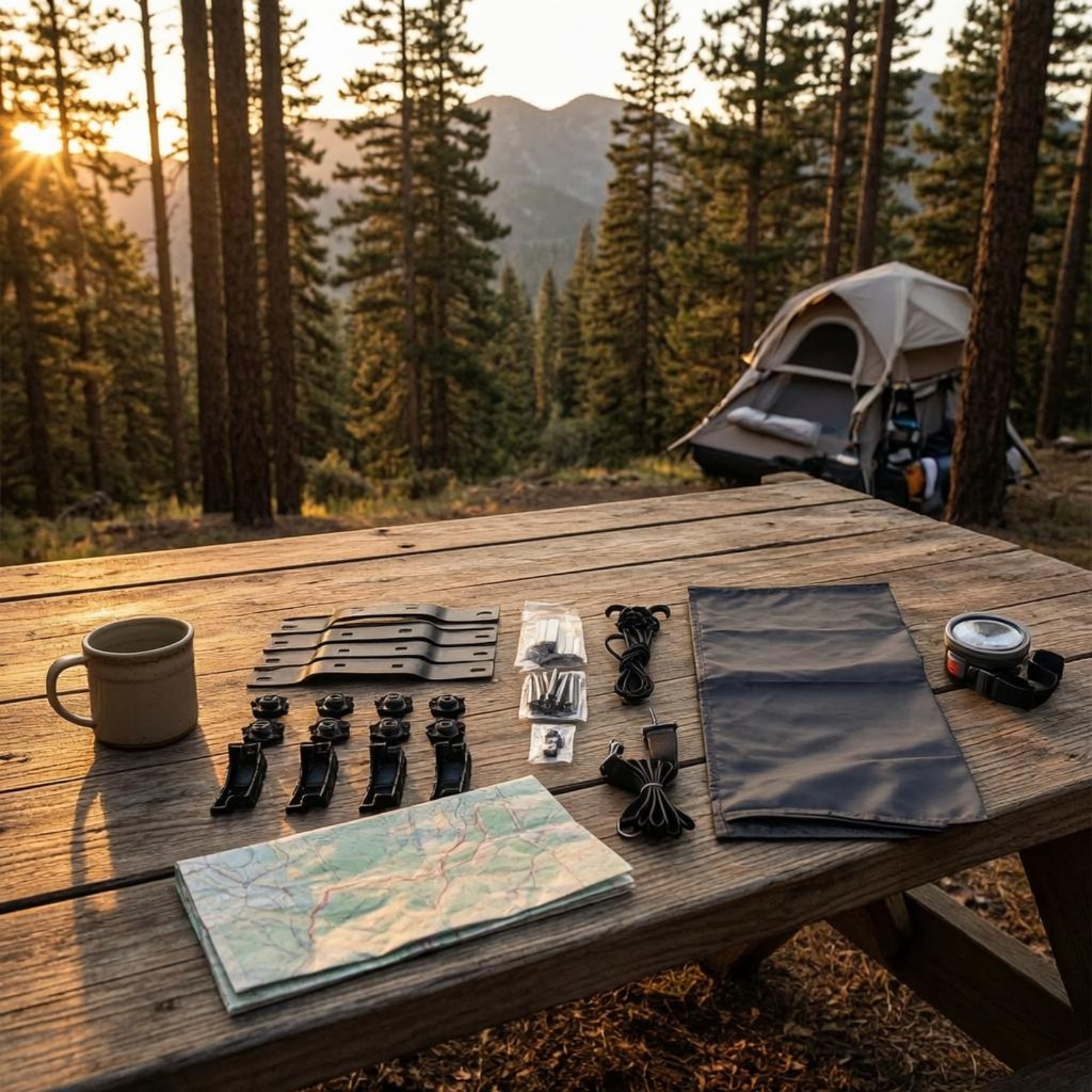 Roof Tent Installation Kit Cur - Outdoor Camping Kit のレビューと価格