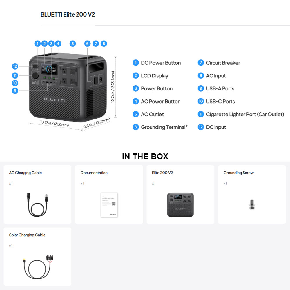 【Renew】BLUETTI Elite 200 V2 Po - Outdoor Camping Kit のレビューと価格