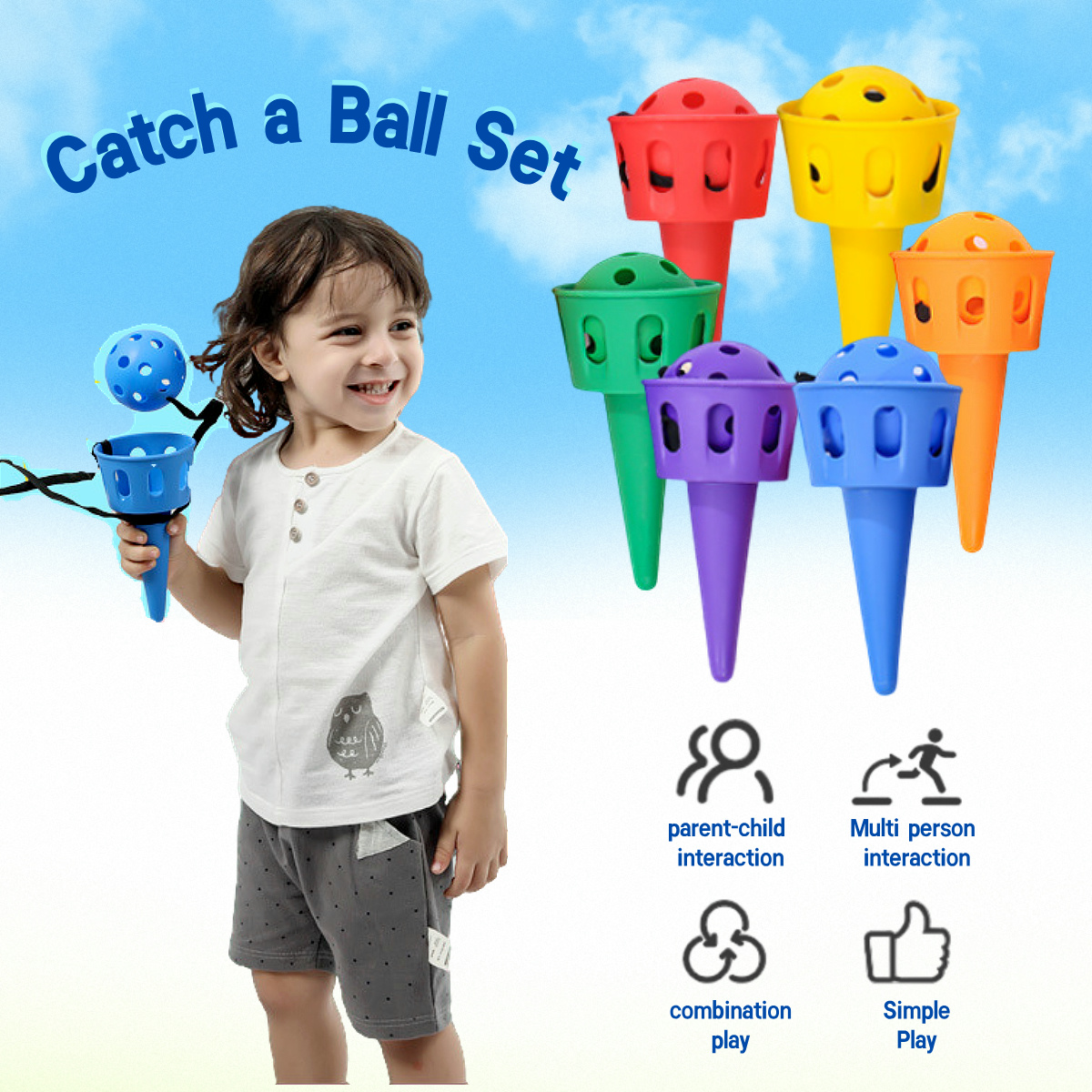 6pcs Catch a Ball Set,Champion - Outdoor Camping Activities For Adults のレビューと価格