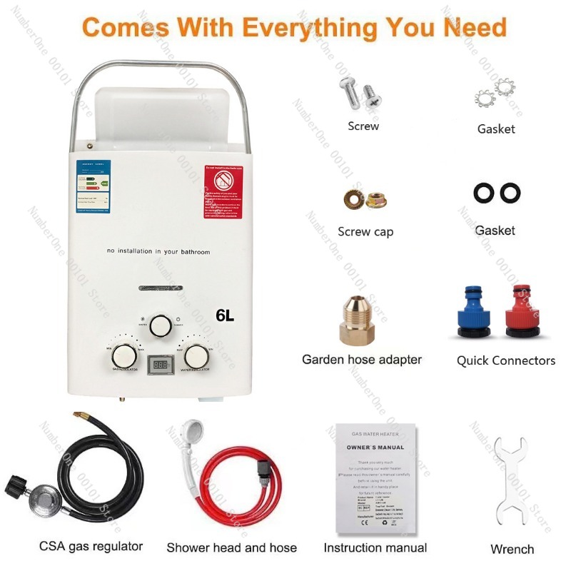 Propane LPG  Gas Tankless Wate - Outdoor Camping Hot Water Heater のレビューと価格