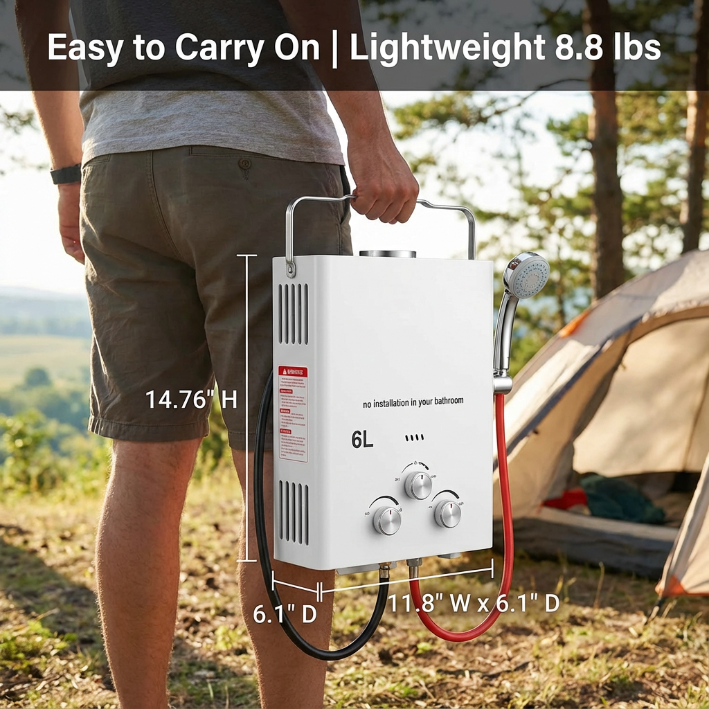 New Portable Gas Water Heater  - Outdoor Camping Hot Water Heater のレビューと価格