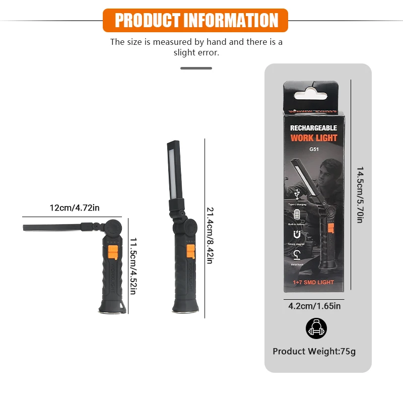 Portable COB LED Flashlight Re - Outdoor Camping Light Portable のレビューと価格