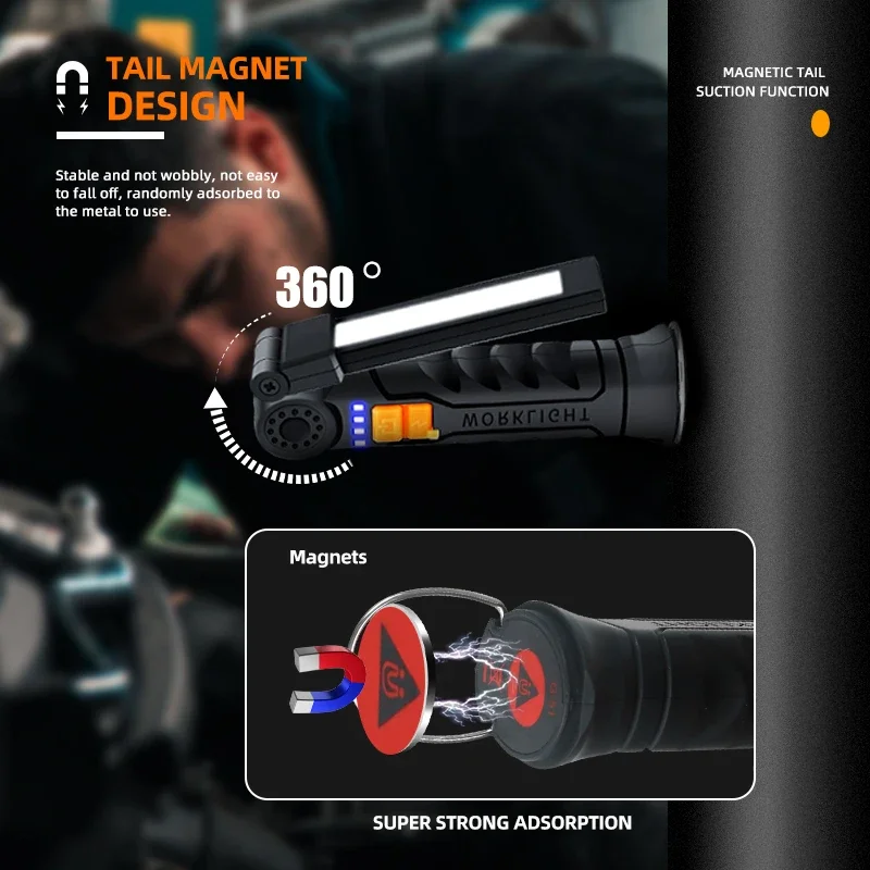 Portable COB LED Flashlight Re - Outdoor Camping Light Portable のレビューと価格
