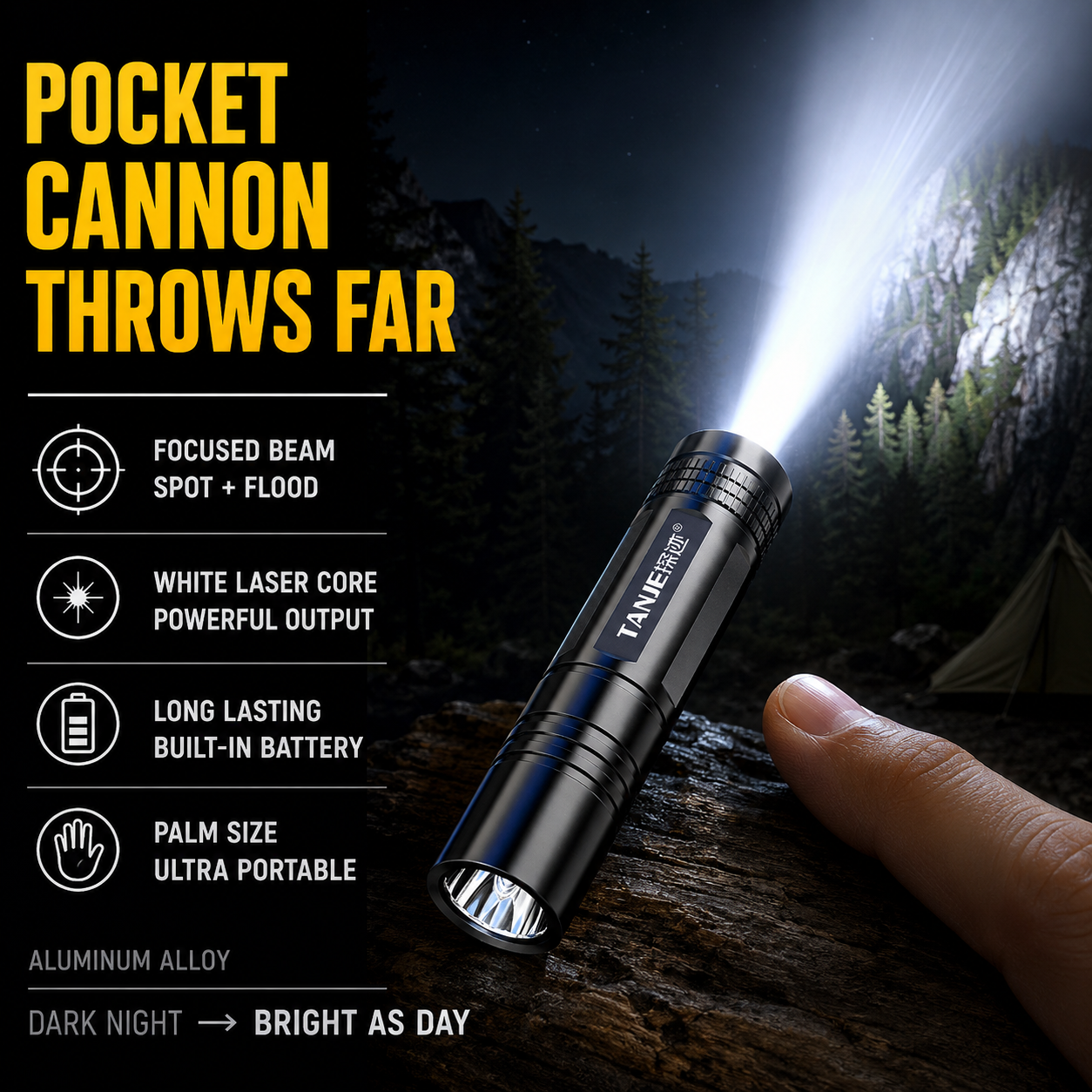 Outdoor Flashlight Small Mini  - Outdoor Camping Adventure Lamp のレビューと価格