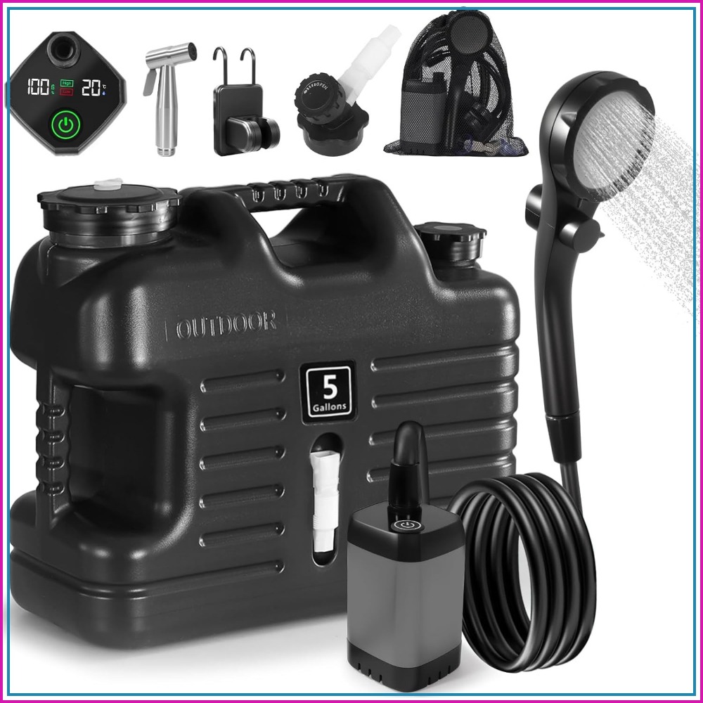 Portable Camping Shower with 5 - Outdoor Camping Kit のレビューと価格