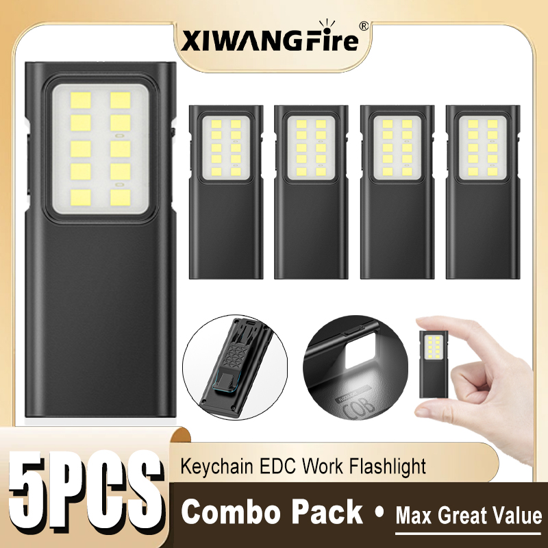 1-5PCS Rechargeable EDC Flashl - Outdoor Camping Adventure Lamp のレビューと価格